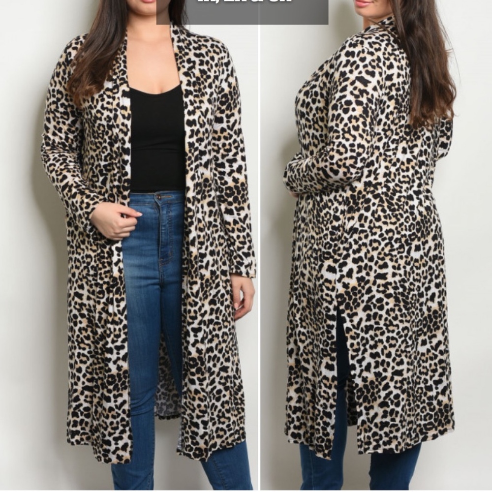 LAST 1! 1X, LEOPARD CARDIGAN/ KIMONO STYLE - Picture 8 of 8
